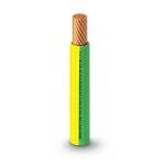 THHN/THWN Copper Cable 3.8 mm Diameter PVC 105°C Insulation Yellow with Green | Al Fanar