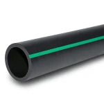 أنابيب بلاستيك HDPE ضغط 3.9 بار PE 63 قطر خارجي 315 مم SDR 21 أسود مع خطوط خضراء