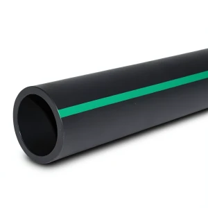 مواسير HDPE ضغط 3.9 بار PE 63 قطر خارجي 560 مم SDR 21 لون أسود مع خط أخضر