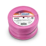 2 AWG Stranded Tinned Copper Electric Wire, PVC Insulated 105°C, Pink, 600V, 500 Feet | Asharqiyah Cables Company for Industry