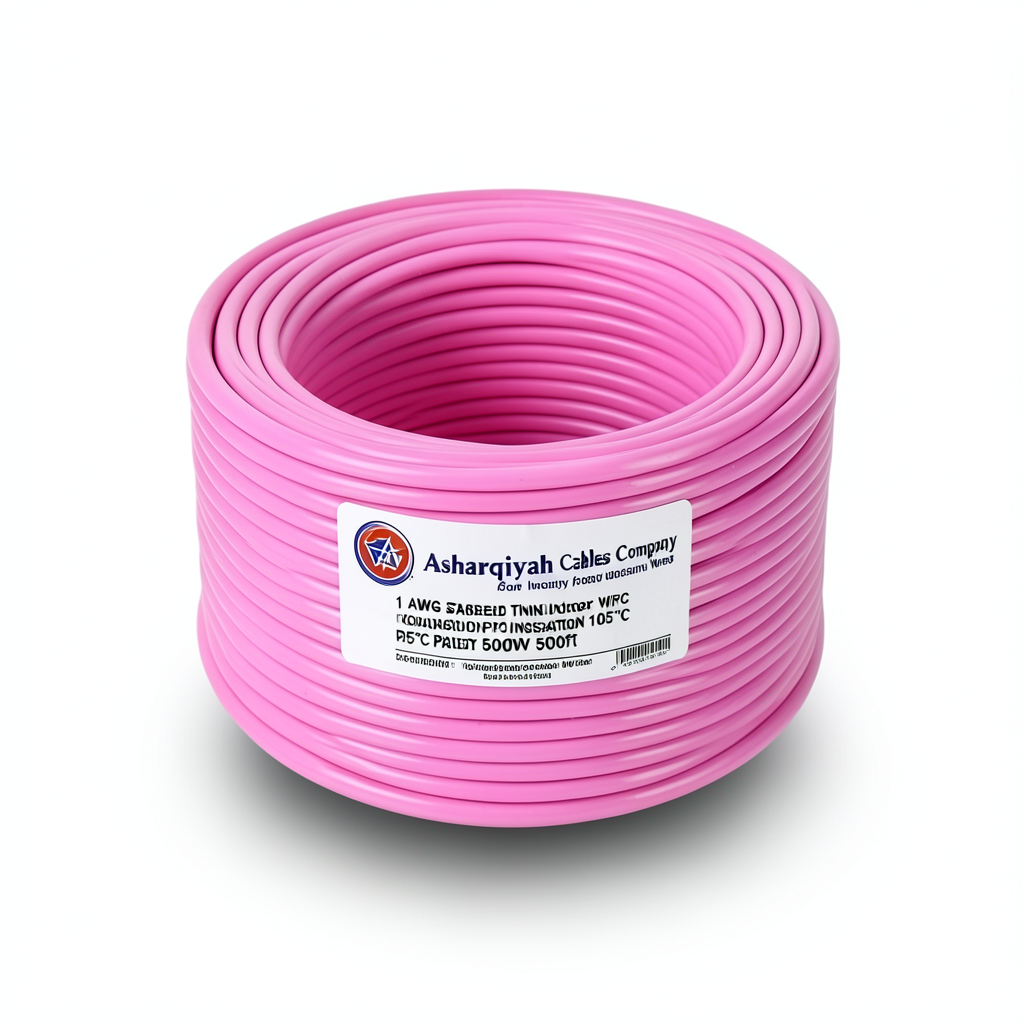 لفة سلك نحاس مجدول 1 AWG مطلي بالقصدير عزل PVC 105°C زهرى 600 فولت 500 قدم | شركة كابلات الشرقية للصناعة