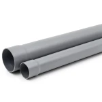 مواسير UPVC ضغط 100 psi مقاس 4 إنش سمك 3.30 مم لون رمادي