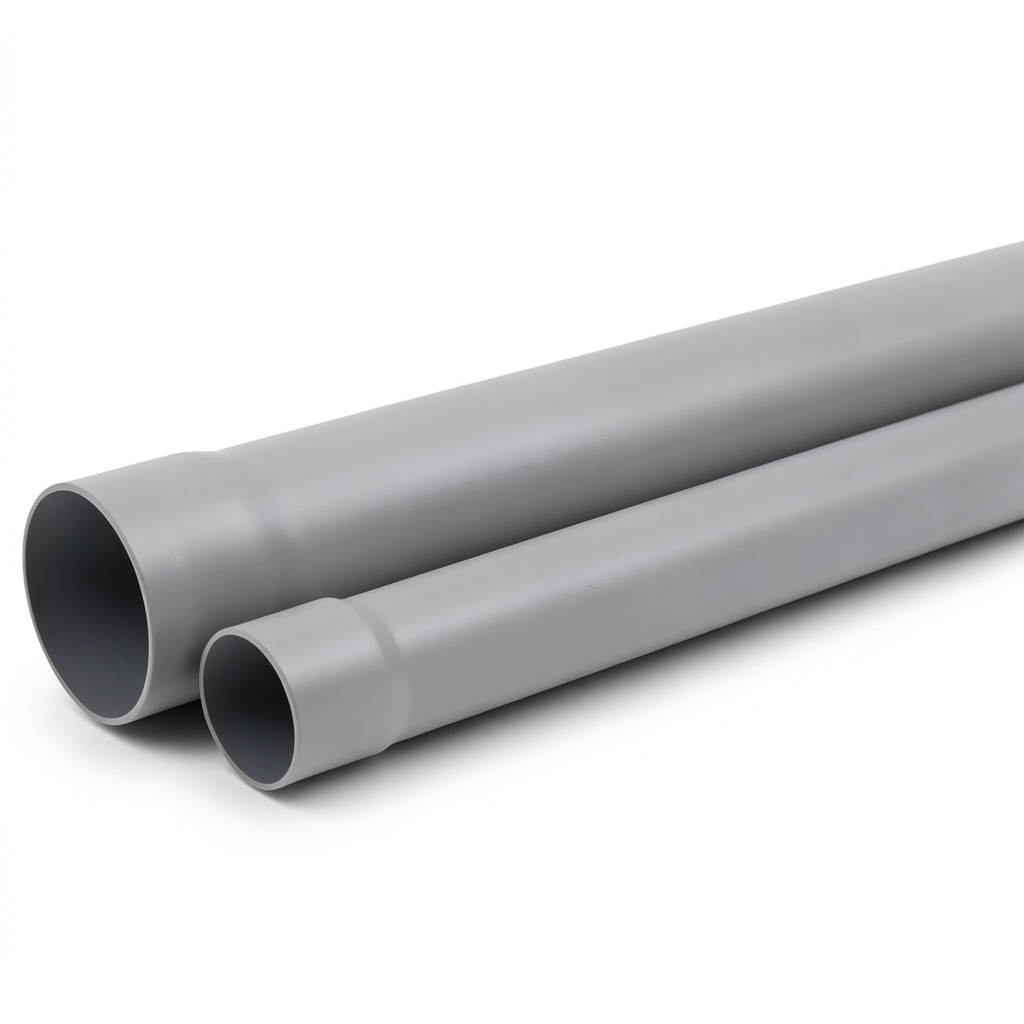 مواسير بلاستيك UPVC ضغط 100 psi مقاس 8 mm سماكة 5.97 mm لون رمادي