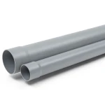 أنابيب بلاستيك UPVC مقاس 3 إنش ضغط اسمي 125 psi سمك 3.25 مم لون رمادي