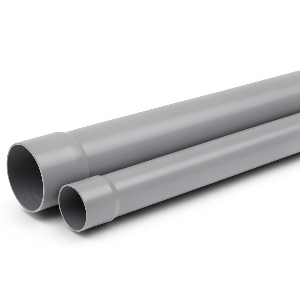 UPVC Pipe Nominal Pressure 125 psi Size 4 inch Thickness 4.01 mm Grey Color