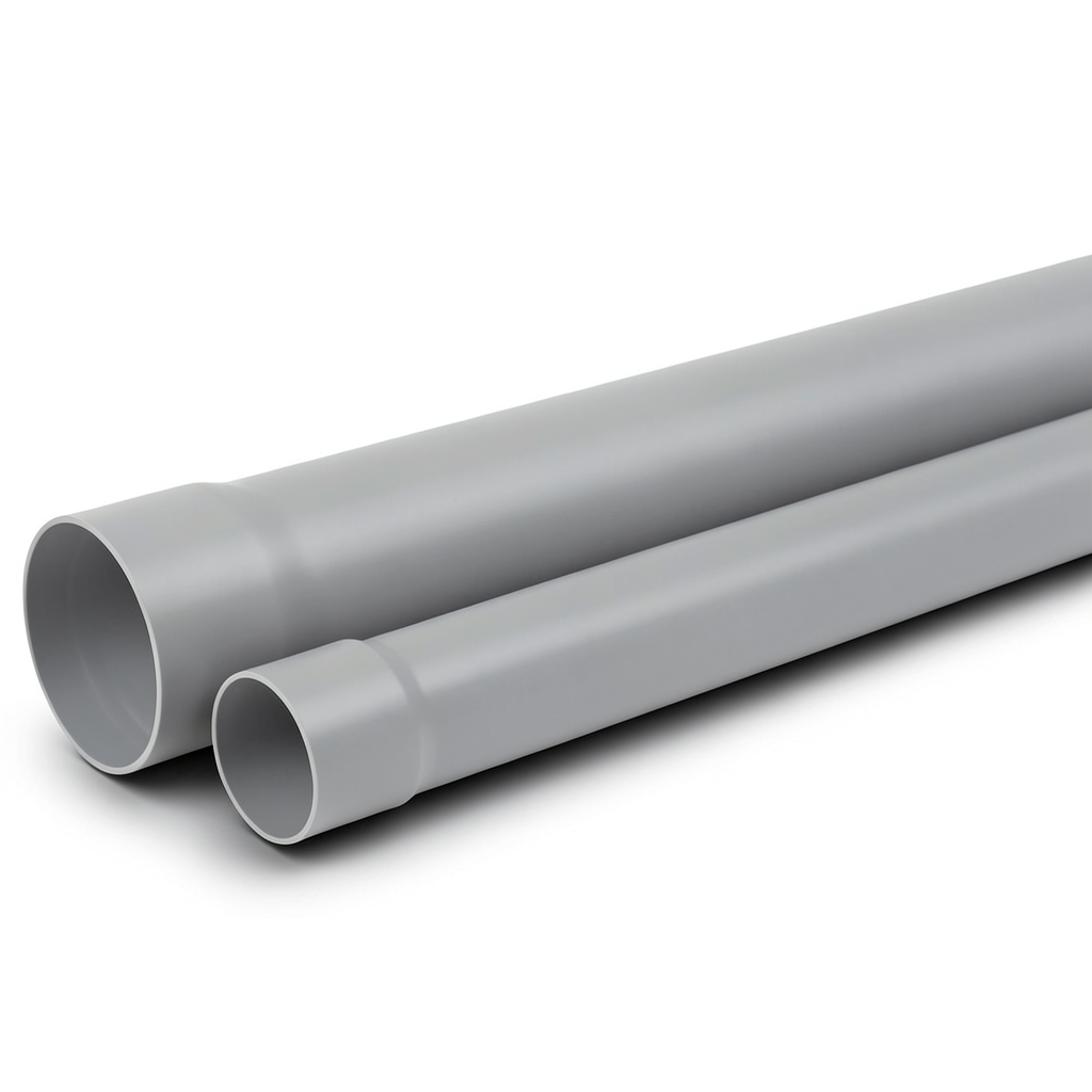 UPVC Plastic Pipe 6 inch Size Nominal Pressure 125 psi Thickness 5.79 mm Gray