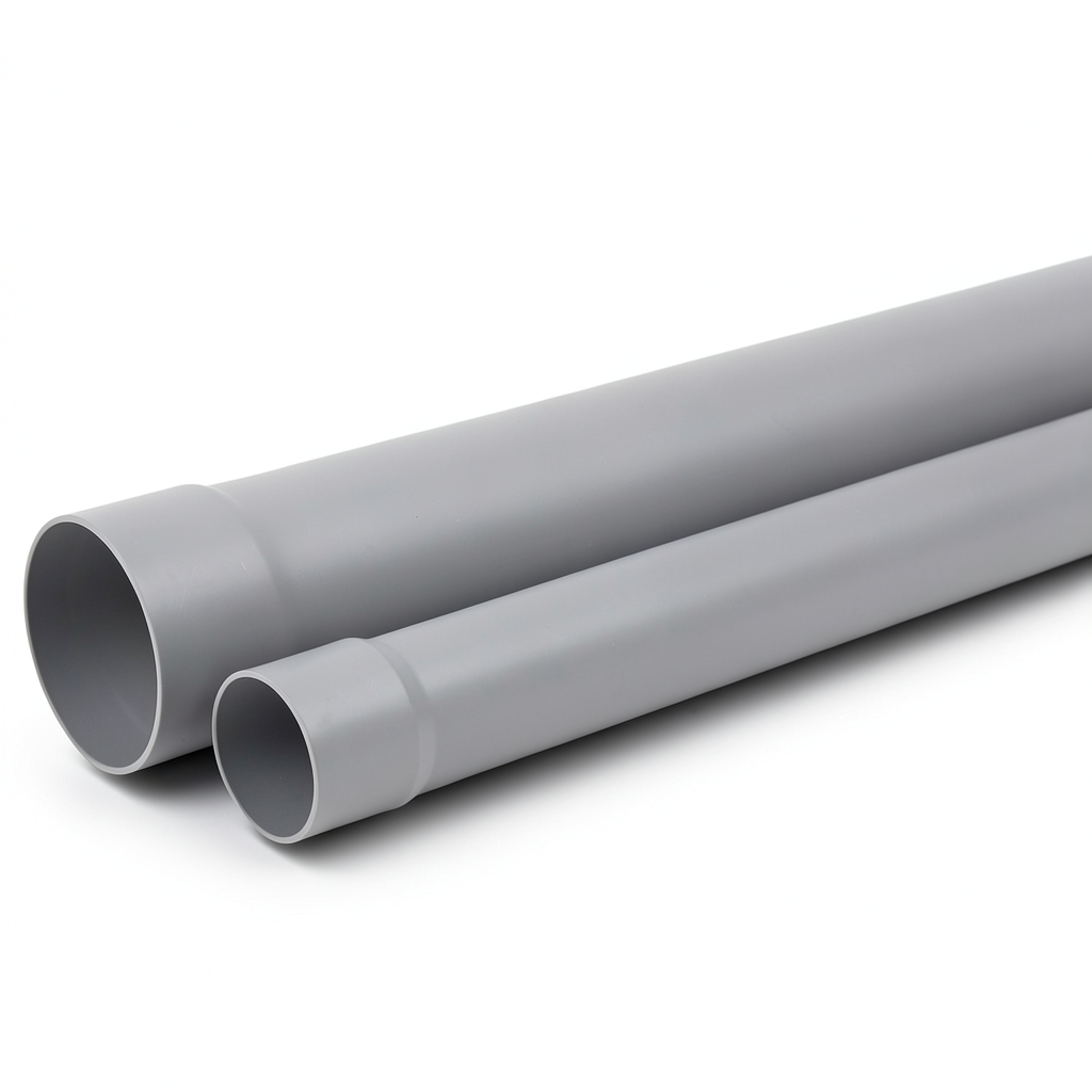 أنابيب بلاستيك UPVC مقاس 1 إنش ضغط اسمي 160 psi سمك 2.03 مم لون رمادي