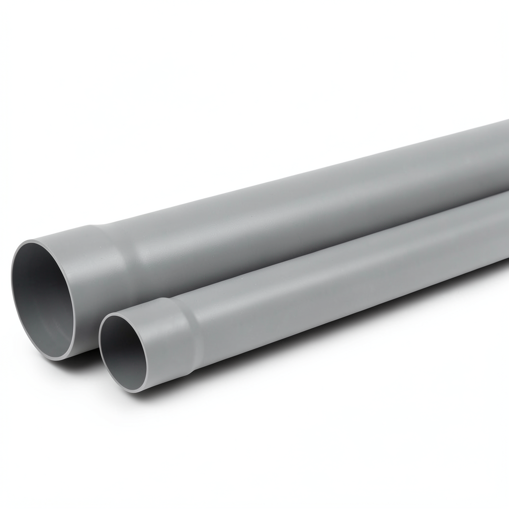 انابيب بلاستيك UPVC مقاس 1/4 1 إنش ضغط 160 psi سمك 2.13 مم لون رمادي