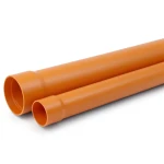 مواسير بلاستيك UPVC مقاس 2 إنش ضغط 250 psi سمك 4.06 مم لون برتقالي بني