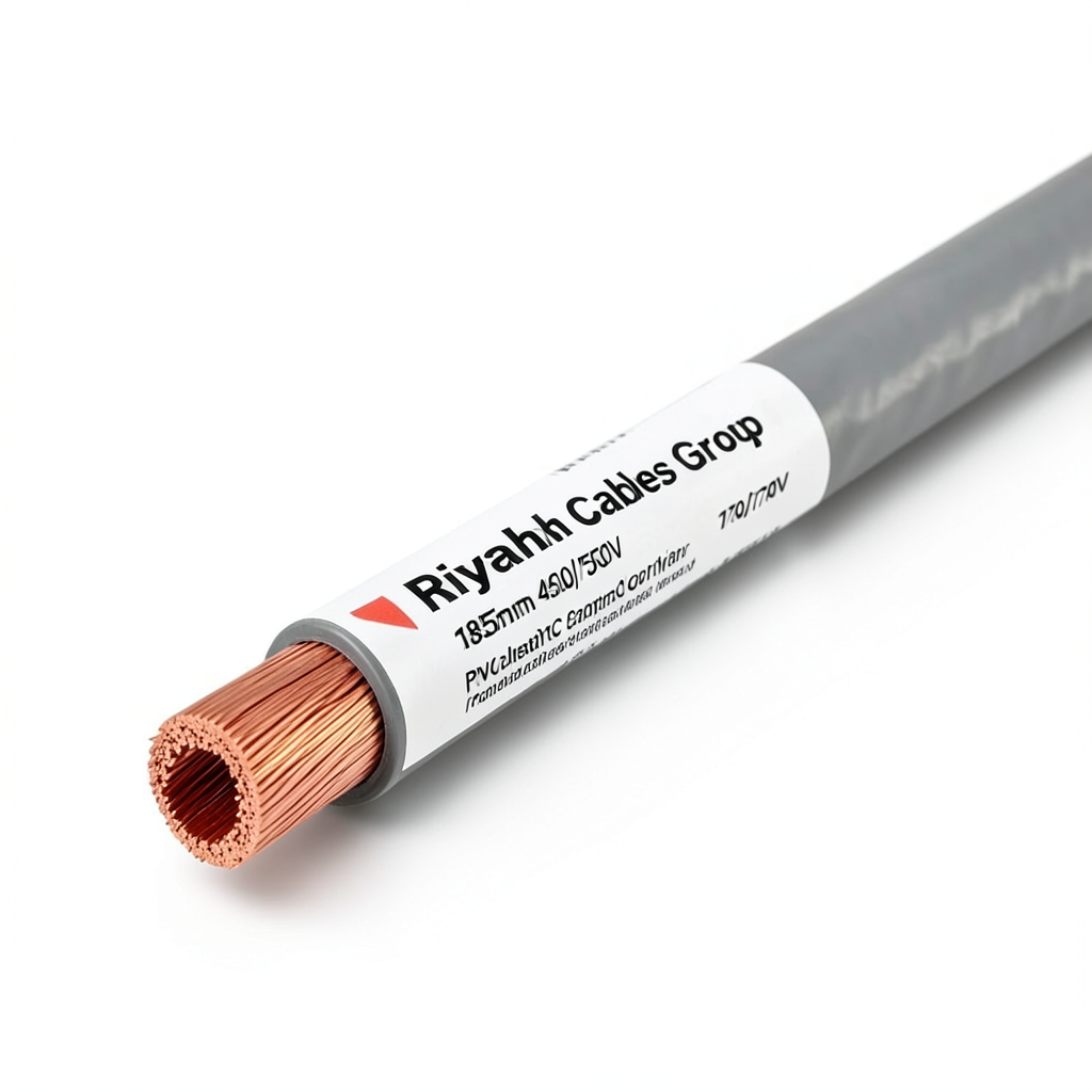 PVC Insulation Stranded Copper Electrical Wire 185mm, 450/750V, Gray | Riyadh Cables Group