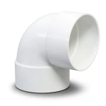 كوع بلاستيك UPVC زاوية 90° مقاس 2 إنش أبيض جدول 40