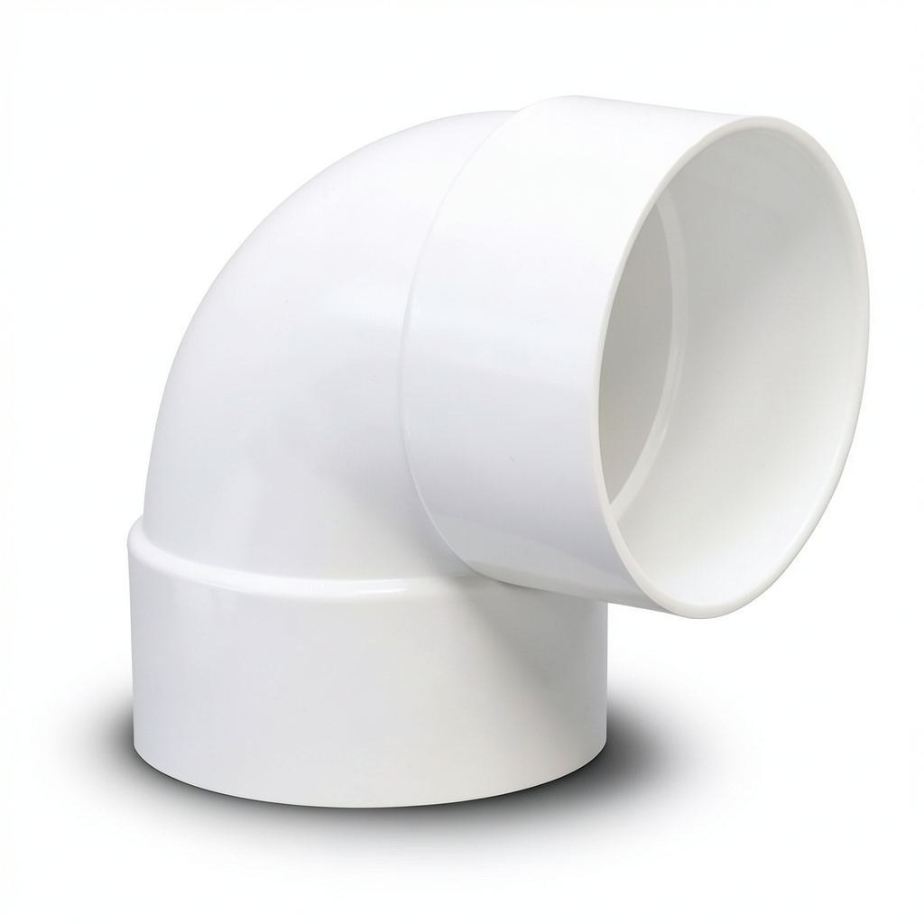 كوع UPVC زاوية °90 مقاس 3 إنش أبيض، جدول 40