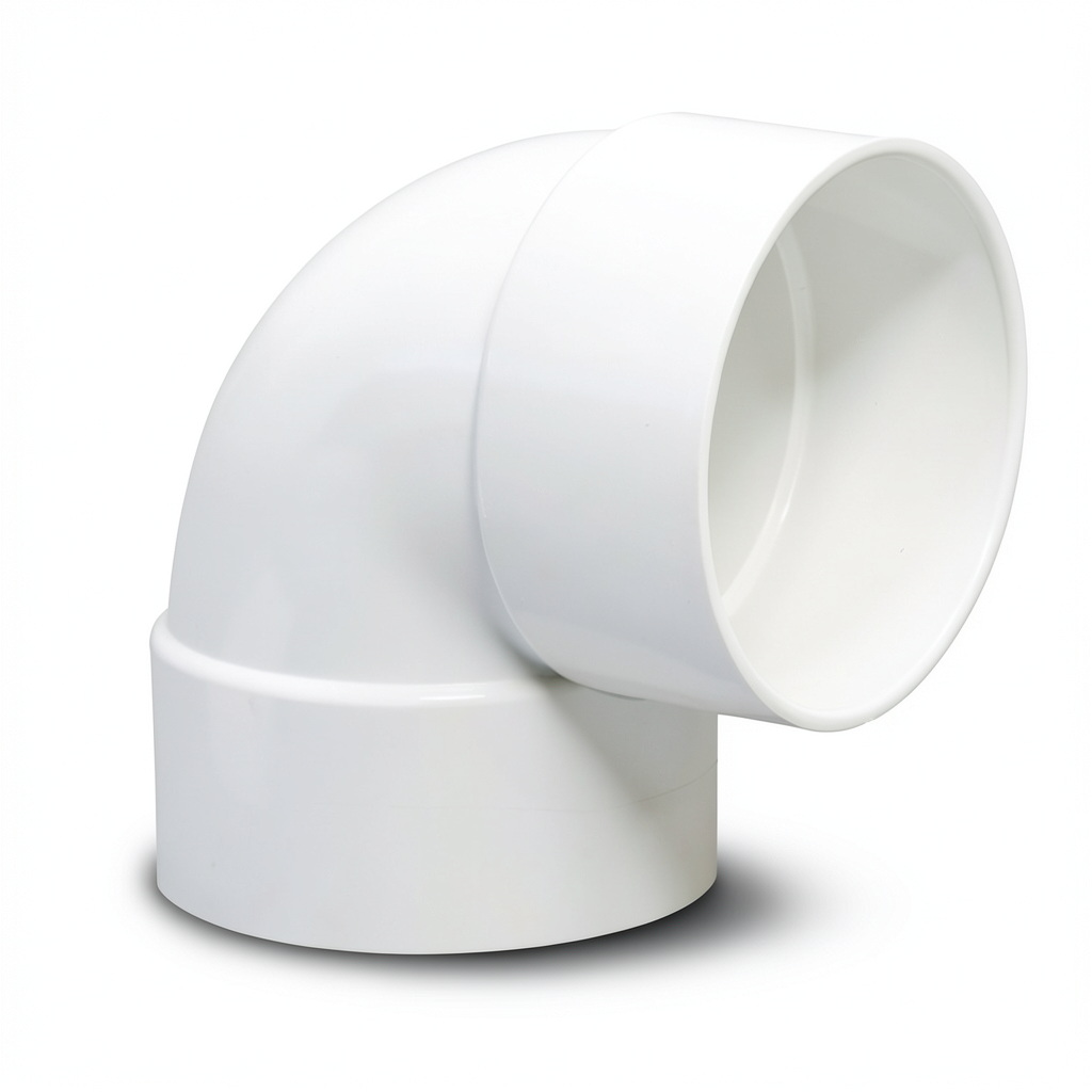 UPVC Elbow 90° Size 6 inch, White Color