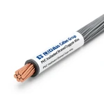 سلك مجدول نحاس معزول PVC، مقاس 300mm، 450/750 فولت، لون رمادي | مجموعة كابلات الرياض