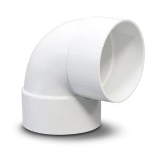 كوع UPVC زاوية °90 مقاس 8 إنش أبيض، جدول 40