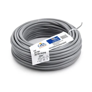 لفة سلك نحاس معزول PVC، مساحة مقطع 150 ملم، 450/750 فولت، رمادي | مجموعة كابلات الرياض