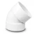 UPVC Elbow 45° ½ inch White - Image 1