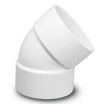 كوع UPVC زاوية 45° مقاس ¾ إنش أبيض