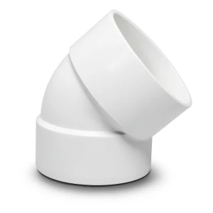 UPVC Plastic Elbow 45° 1 ½ inch White Color