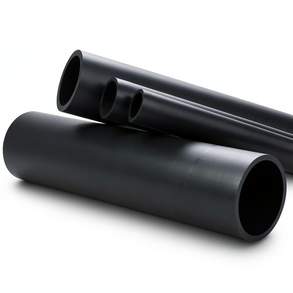 انابيب HDPE ضغط تشغيل 16 بار PE 100، قطر 180 ملم SDR 33 اسود