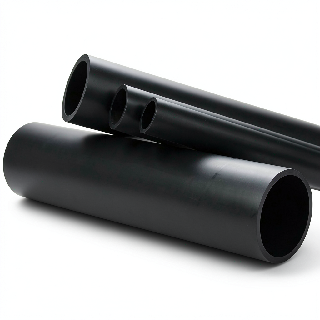 انابيب HDPE ضغط 16 بار PE 100 قطر خارجي 280 ملم سماكة 25.4 مم اسود