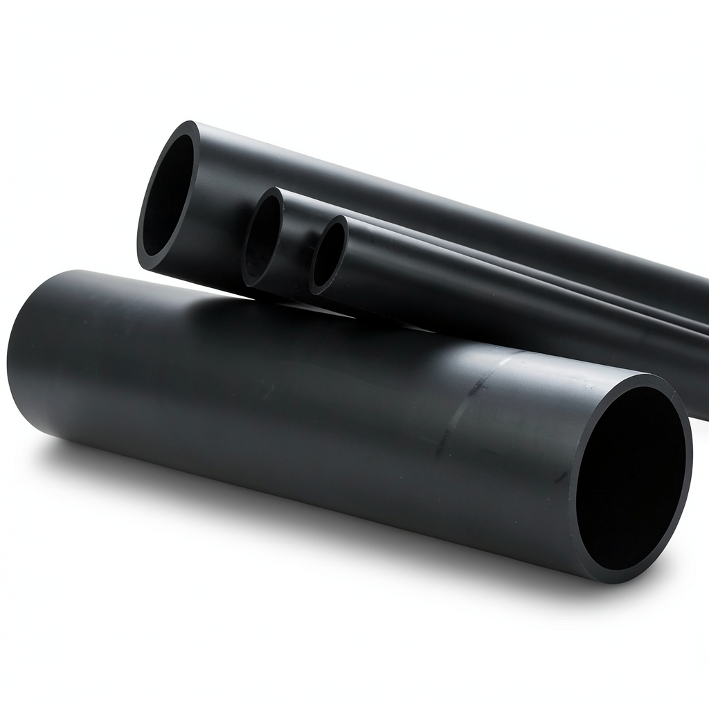 HDPE Pipe 16 Bar Working Pressure PE 100, 450 mm Diameter SDR 33 Black