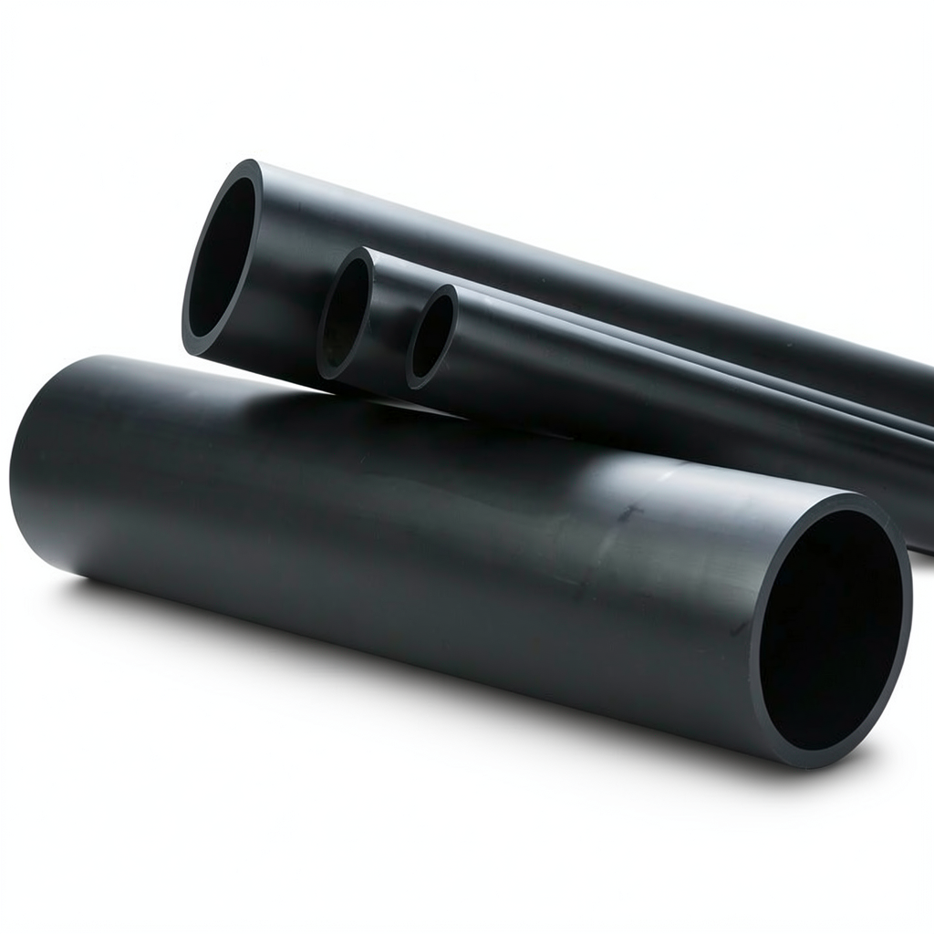 أنابيب HDPE ضغط 10 بار PE 100 قطر خارجي 710 مم سمك 42.1 مم لون أسود