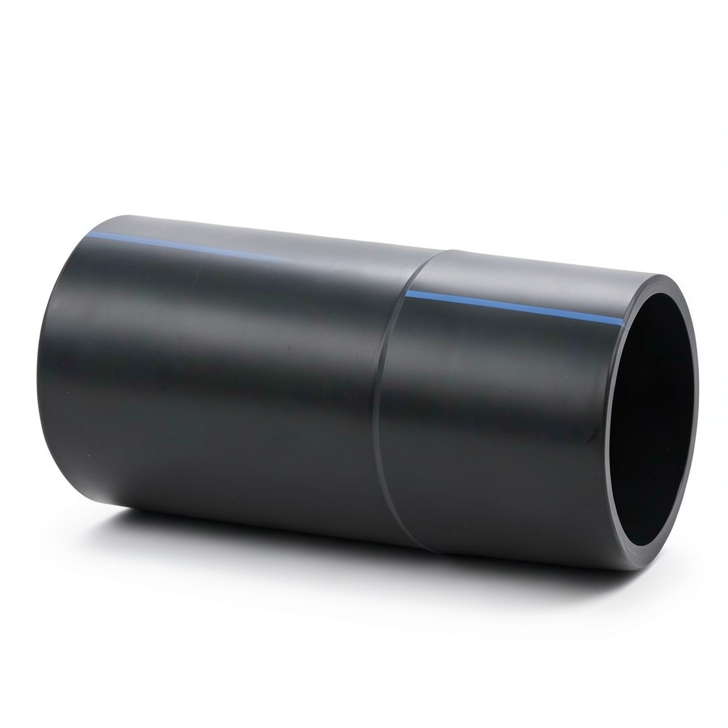 أنابيب بلاستيكية HDPE ضغط اسمي 10 بار PE 100 قطر خارجي 800 مم سمك 47.4 مم لون أسود