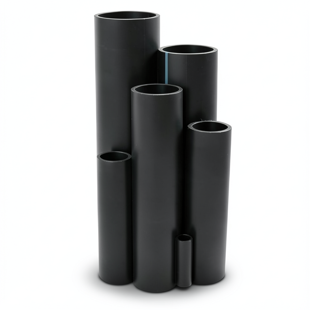 HDPE Pipe Pressure 12.5 Bar PE 80 Size 20 mm Thickness 1.8 mm Black
