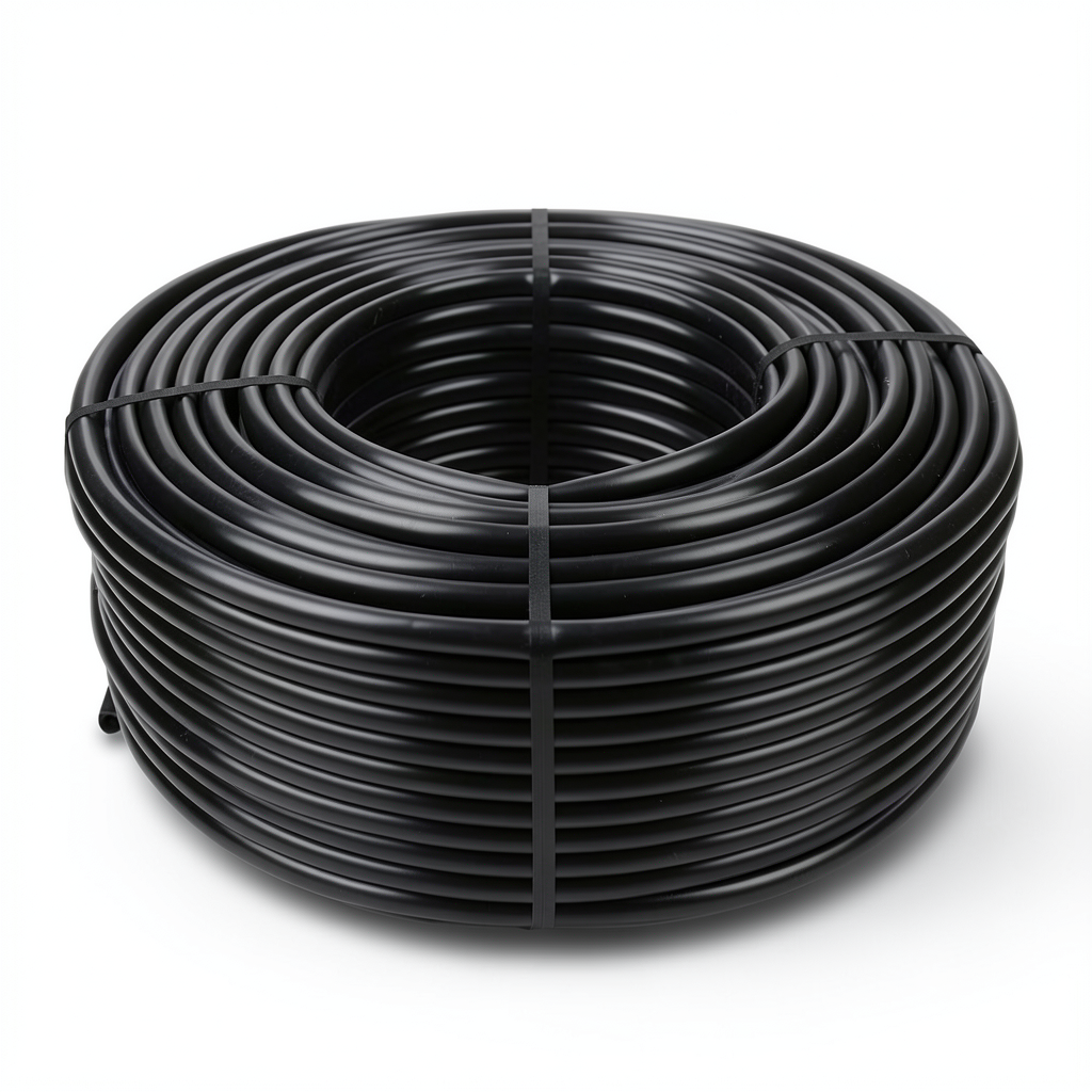 لفة أنابيب HDPE ضغط 16 بار PE 80 قطر 75 مم SDR 33 لون أسود