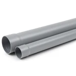 أنابيب بلاستيكية UPVC مقاس 8 إنش ضغط اسمي 125 psi سمك 7.54 مم لون رمادي