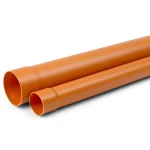 مواسير بلاستيك UPVC مقاس 2 إنش ضغط 250 psi سمك 4.06 مم لون برتقالي بني