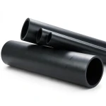 انابيب بلاستيك HDPE ضغط 16 بار PE 100 قطر خارجي 200 مم سماكة 18.2 مم لون اسود