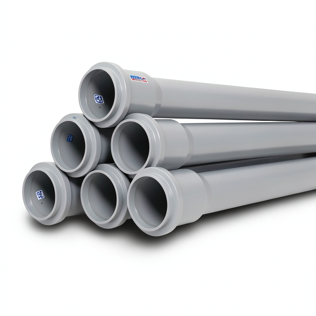 UPVC Pipes PN 4 Bar Size 710 mm Thickness 14 mm Gray Color | SAPPCO