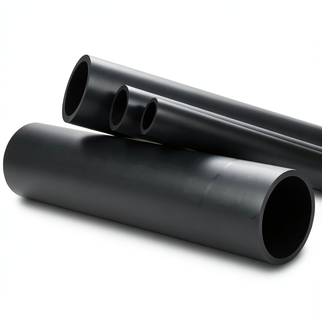 HDPE Pipe 16 Bar Working Pressure PE 100, 400 mm OD, 36.3 mm Thickness, Black