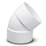 كوع UPVC زاوية 45° مقاس ¾ إنش أبيض