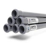 UPVC Pipes PN 6 Bar Size 200 mm Thickness 5.9 mm Gray Color | SAPPCO