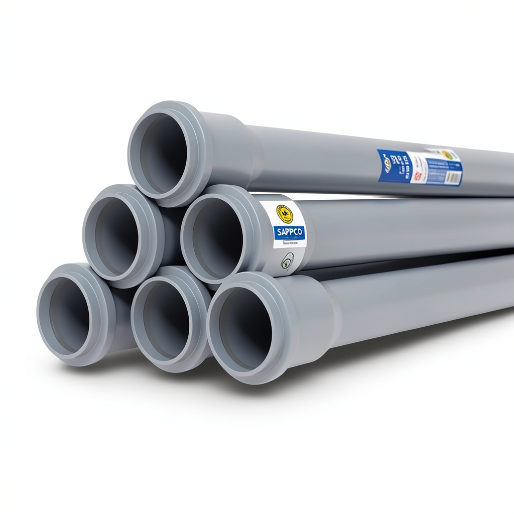 UPVC Pipes PN 6 Bar Size 280 mm Thickness 8.2 mm Gray Color | SAPPCO