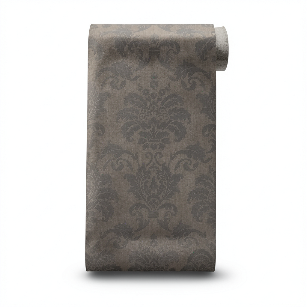Classic Wallpaper Length 10m, Width 0.73m, Dark Beige Color