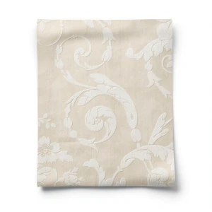 Italian Wallpaper Beige Color Floral Design, Size 10m x 0.73m, Model 305010