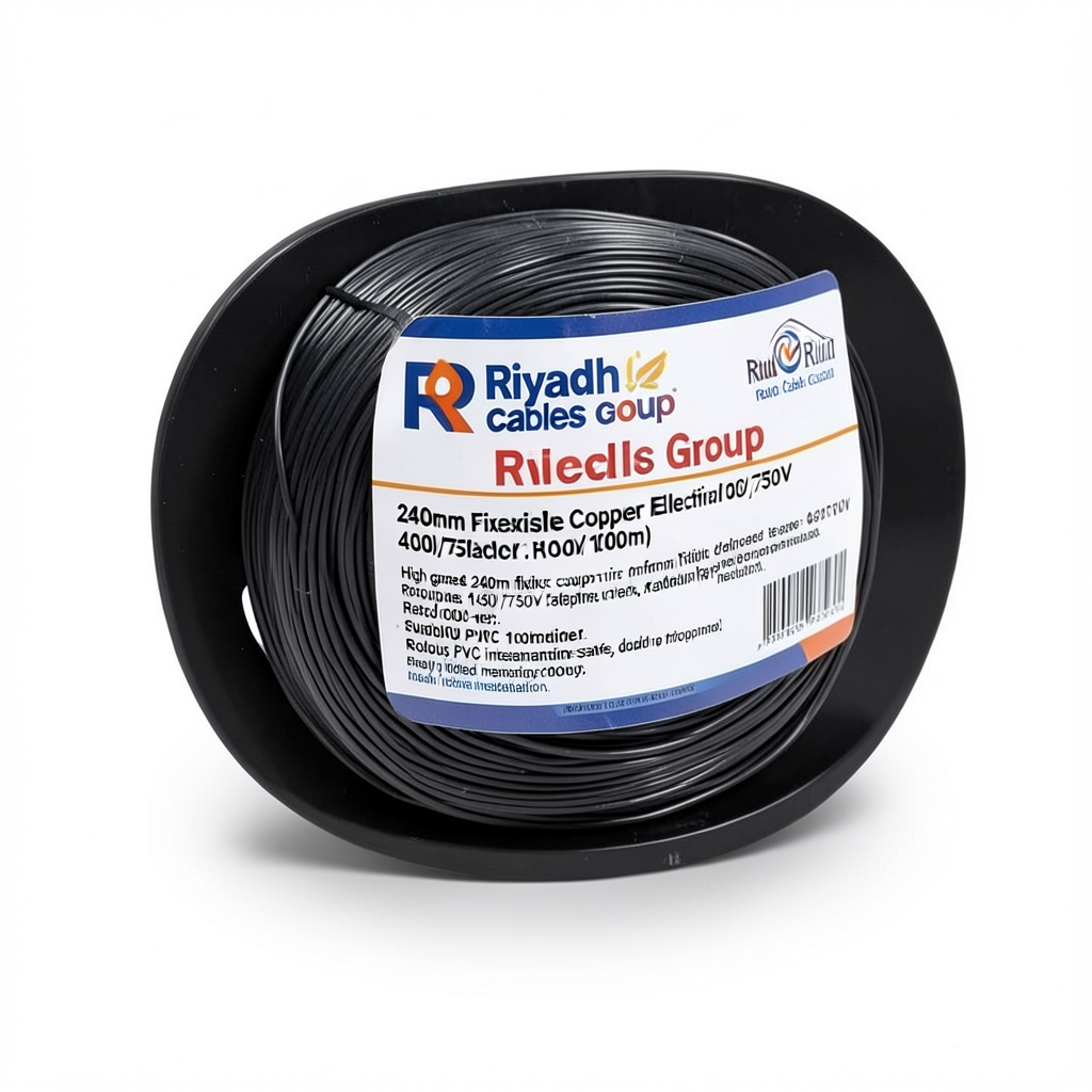 240mm Flexible Copper Electrical Wire 450/750V 1000m Black | Riyadh Cables Group