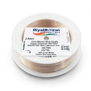 Riyadh 2.5mm Electric Wire Flexible Copper Conductor 450/750V 100m Coil White | Riyadh Cables Group