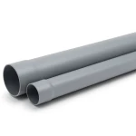 مواسير UPVC ضغط 100 psi مقاس 4 إنش سمك 3.30 مم لون رمادي