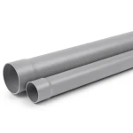 أنابيب بلاستيك UPVC ضغط اسمي 125 psi مقاس 2 إنش سماكة 2.36 مم لون رمادي