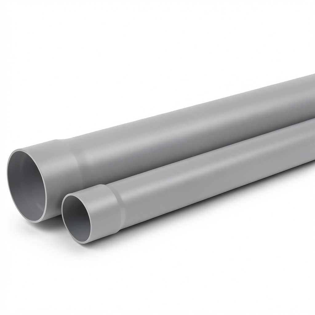 UPVC Plastic Pipe Nominal Pressure 125 psi Size 2 inch Thickness 2.36 mm Grey Color