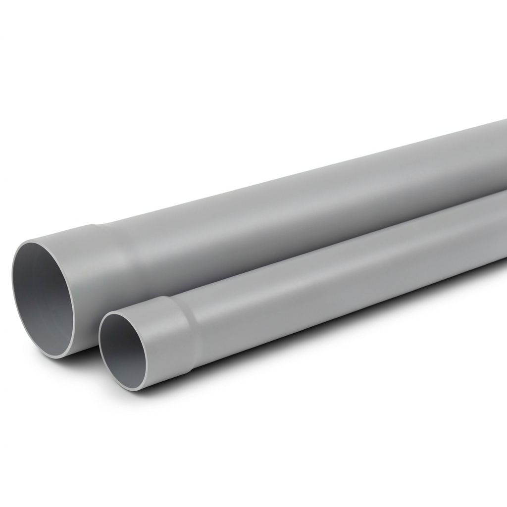 UPVC Plastic Pipe 2 1/2 inch Nominal Pressure 125 psi Thickness 2.74 mm Grey
