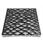 Hot Rolled Black Steel Expanded Metal Mesh 5.8 mm Thickness 1.22x1 m