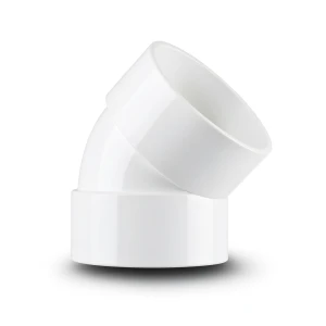 UPVC Plastic Elbow 45° 4 inch White