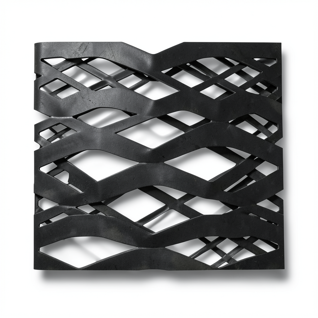 Hot Rolled Black Steel Expanded Metal Mesh Thickness 5.8 mm Width 1.22 m Length 4 m