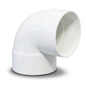 كوع UPVC زاوية °90 مقاس 3 إنش أبيض، جدول 40